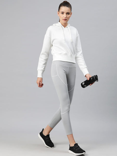 Alcis Women Hooded Crop Sweatshirt