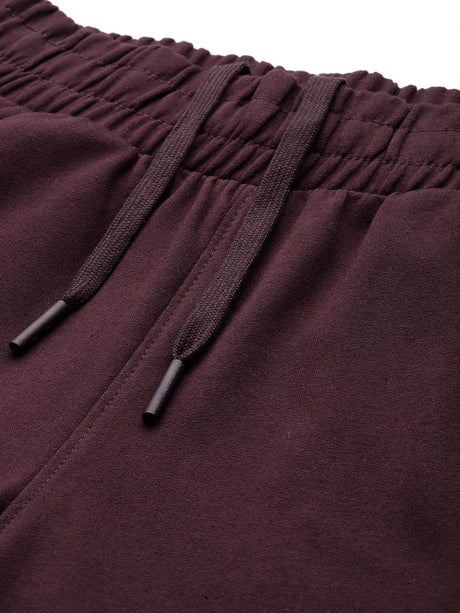 Alcis Women Maroon Solid Regular-Fit Track Pants