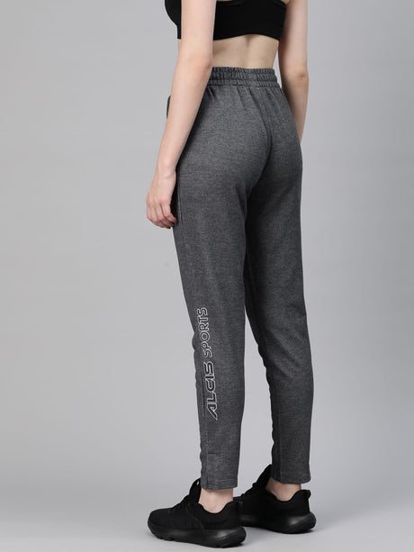Alcis Women Typography Printed Regular-Fit Track Pants