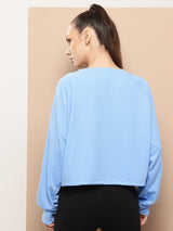Sky Blue Edge Vee Sweatshirt