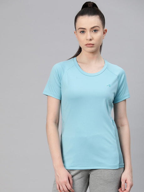 Alcis Women Solid Slim Fit T-shirt