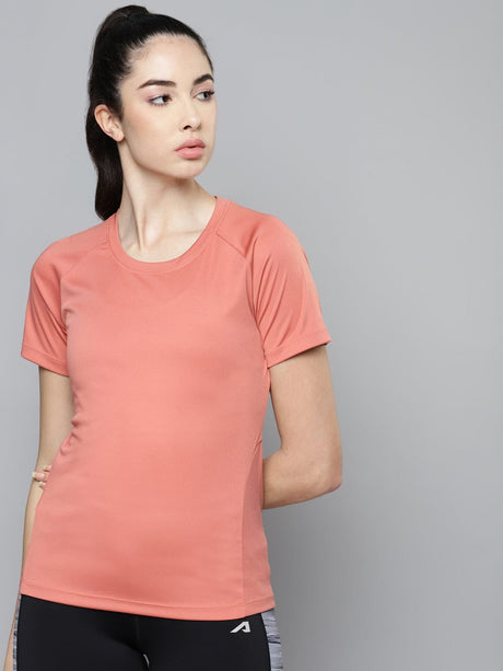 Alcis Women Rose Slim Fit Training or Gym T-shirt | Alcis