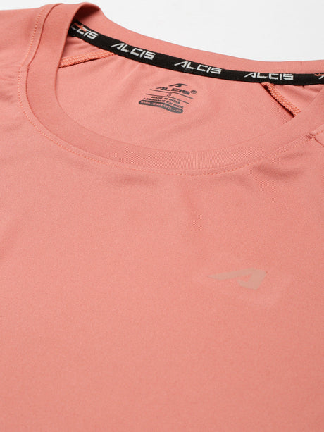 Alcis Women Rose Slim Fit Training or Gym T-shirt | Alcis