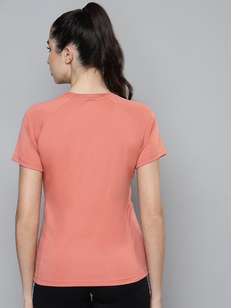 Alcis Women Rose Slim Fit Training or Gym T-shirt | Alcis
