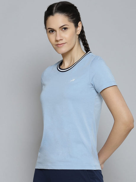 Alcis Women Blue Slim Fit Running T-shirt | Alcis