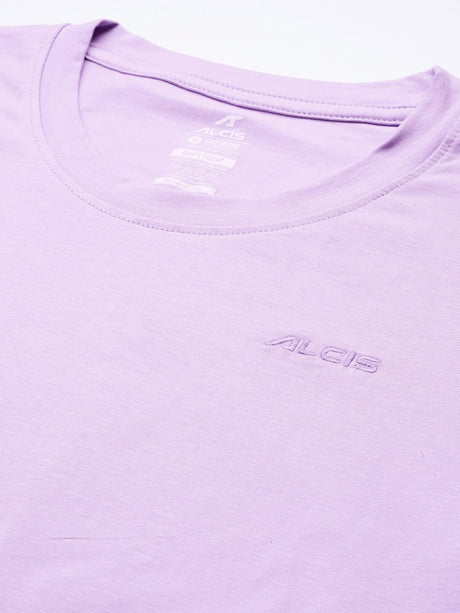 Women Cotton Lycra Tee Lavender