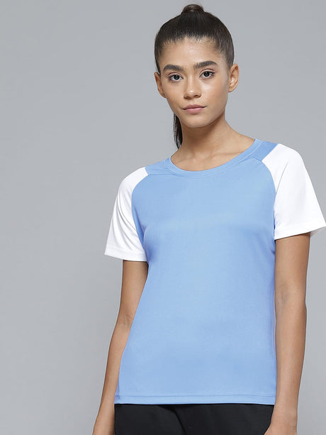 Alcis Women Blue Slim Fit T-shirt | Alcis
