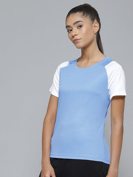Alcis Women Blue Slim Fit T-shirt | Alcis