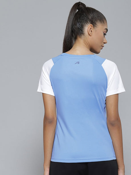 Alcis Women Blue Slim Fit T-shirt | Alcis