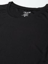 Alcis Women Black Printed Slim Fit T-shirt