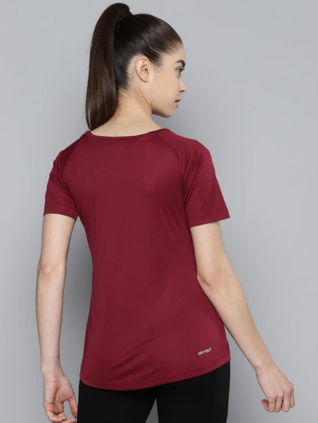 Alcis Women's Solid Slim Fit Wonder T-shirt