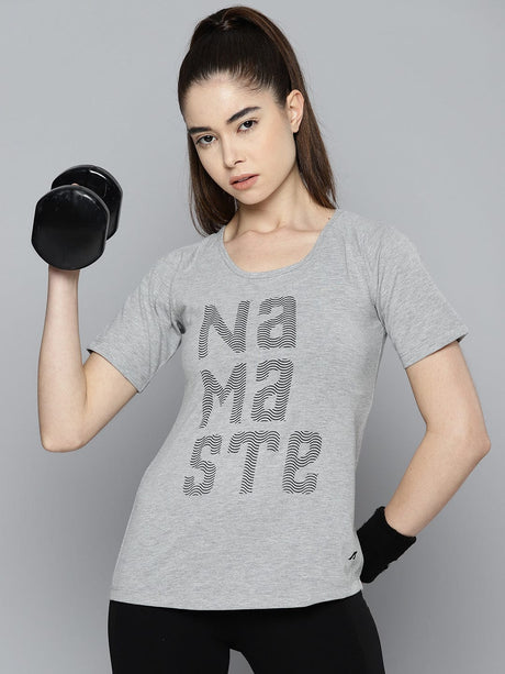 Alcis Women Printed Yoga T-shirt