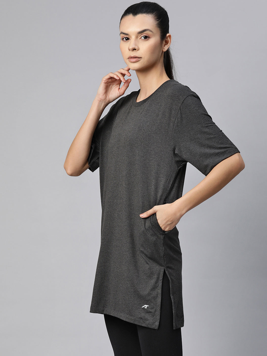 Versatile Activewear Grey Kurti