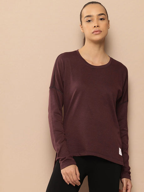 Alcis Women Drop-Shoulder Sleeves T-shirt