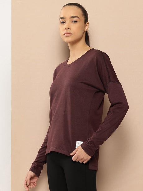 Alcis Women Drop-Shoulder Sleeves T-shirt