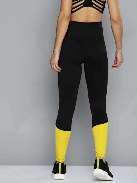 Alcis Women Black Solid High-Waist Tights | Alcis