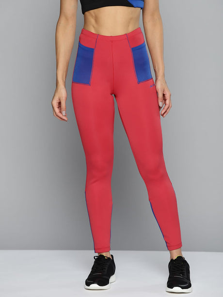 Alcis Women Red Solid High-Waist Tights | Alcis