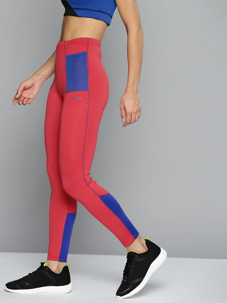 Alcis Women Red Solid High-Waist Tights | Alcis