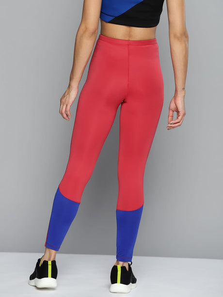 Alcis Women Red Solid High-Waist Tights | Alcis