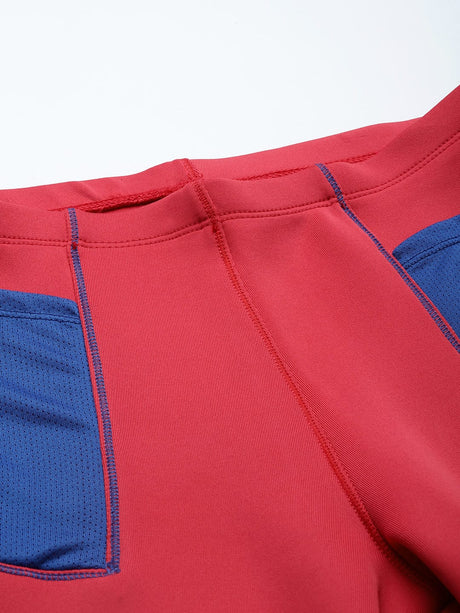 Alcis Women Red Solid High-Waist Tights | Alcis