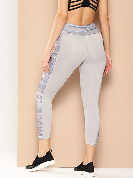 Alcis Women Grey Solid Cropped Tights | Alcis