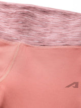 Alcis Women Dusty Pink Solid Gym Tights