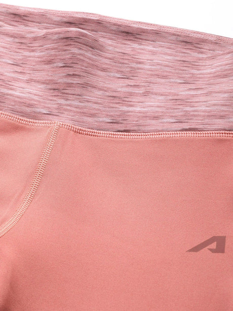 Alcis Women Dusty Pink Solid Gym Tights | Alcis