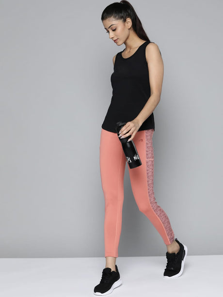 Alcis Women Dusty Pink Solid Gym Tights | Alcis