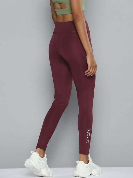 ALCIS Women Burgundy Solid Tights | Alcis
