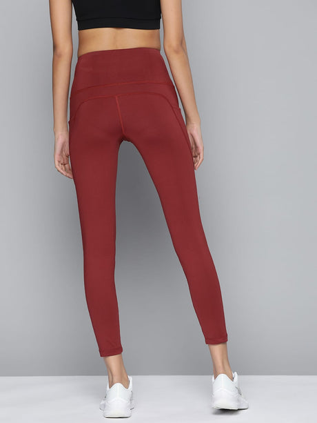 Alcis Women Solid Dry-Fit Cropped Tights