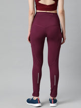 Alcis Women Solid Knitted Running Tights