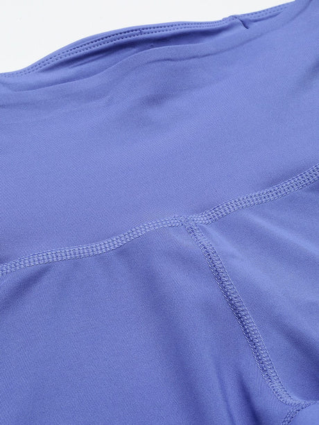 Alcis Women Purple High-Rise Cropped Tights