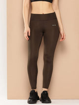 Alcis Women Brown Solid Tights