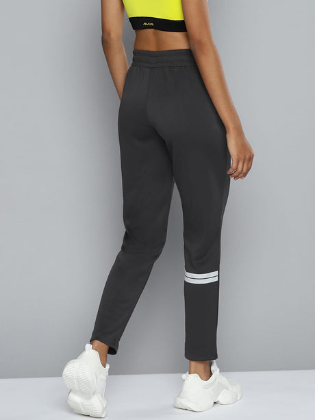 ALCIS Women Charcoal Grey Typography Track Pants | Alcis
