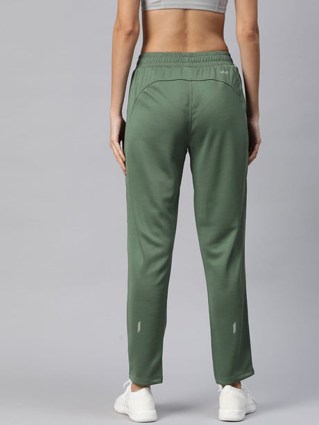 Alcis Women Green Slim Fit Hyper Hue Performance Reflective Track Pants