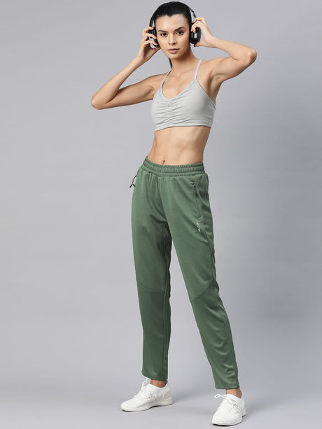 Alcis Women Green Slim Fit Hyper Hue Performance Reflective Track Pants