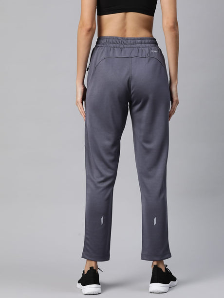 Alcis Women Grey Slim Fit Hyper Hue Performance Reflective Track Pants