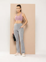 Smooth Curve Bootcut Pant Grey Melange