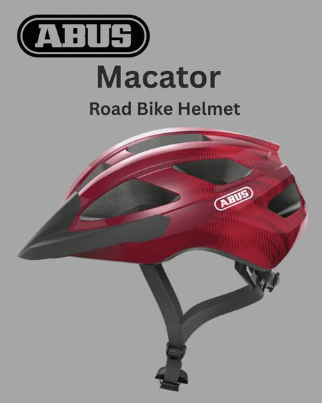 ABUS Macator Road Biking Helmet - Bordeaux Red