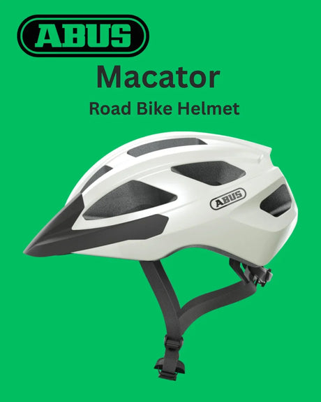 ABUS Macator Road Biking Helmet - Pearl White