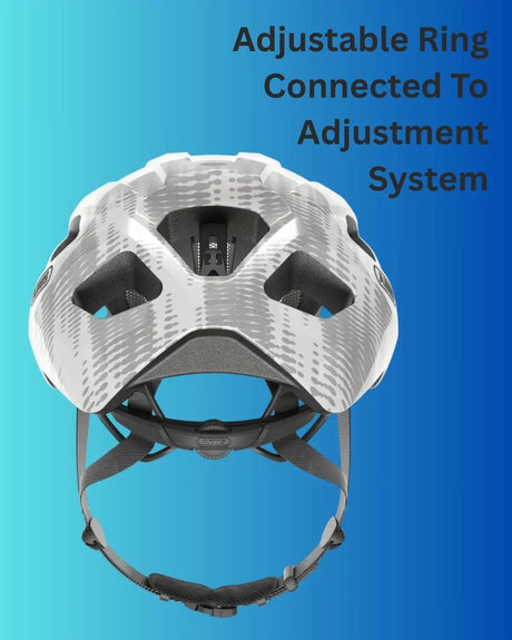 ABUS Macator Road Biking Helmet - White Silver