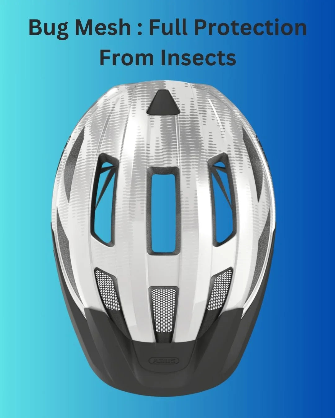 ABUS Macator Road Biking Helmet - White Silver