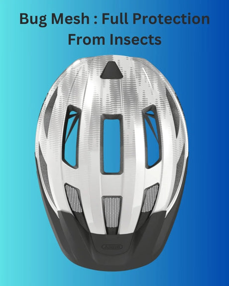 ABUS Macator Road Biking Helmet - White Silver