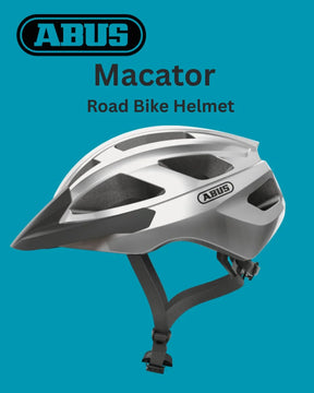 ABUS Macator Road Biking Helmet - Gleam Silver
