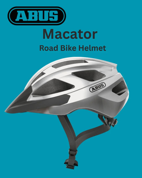ABUS Macator Road Biking Helmet - Gleam Silver