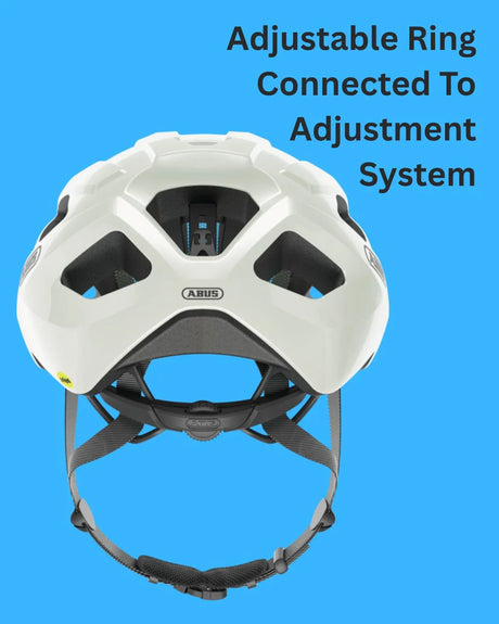 ABUS Macator MIPS Road Biking Helmet - Pearl White