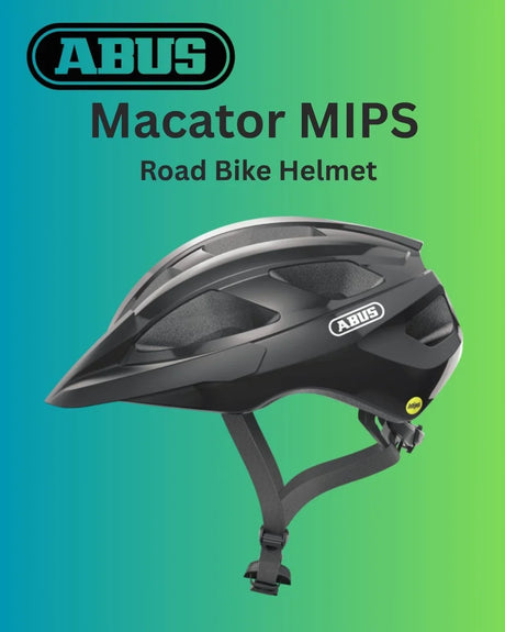 ABUS Macator MIPS Road Biking Helmet - Shiny Black