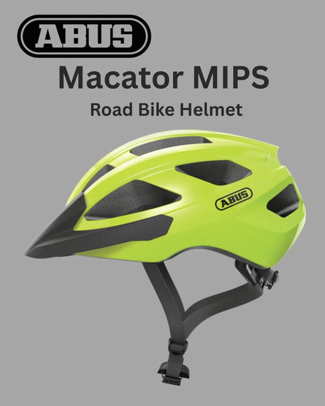 ABUS Macator MIPS Road Biking Helmet - Signal Yellow