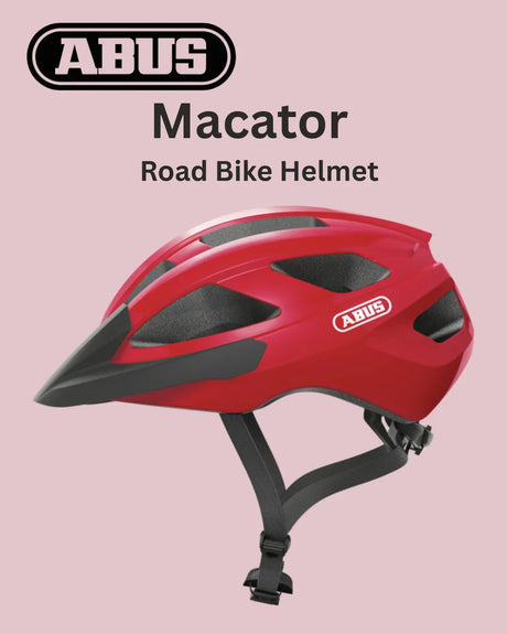 ABUS Macator Road Biking Helmet - Blaze Red