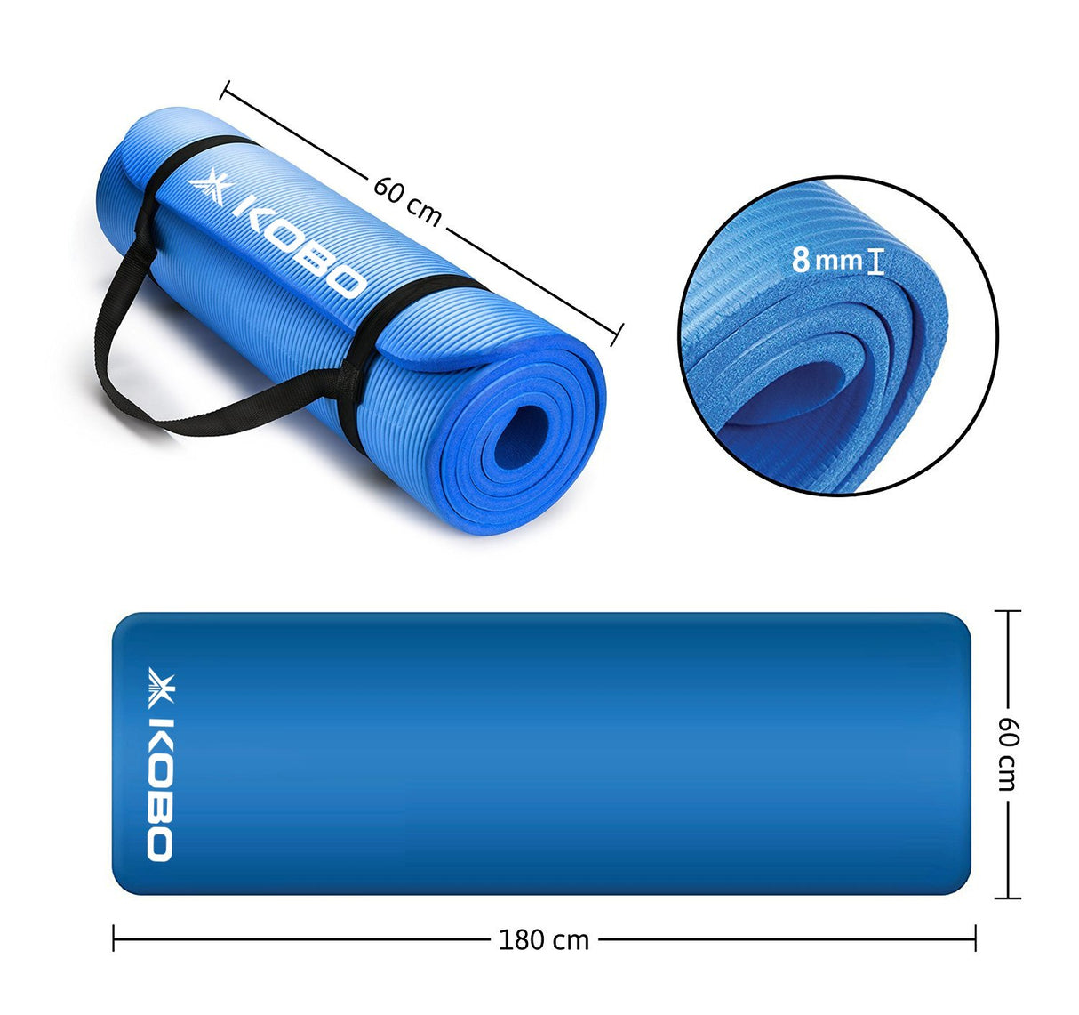 Kobo AC-59 NBR Yoga Mat 8mm